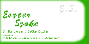 eszter szoke business card